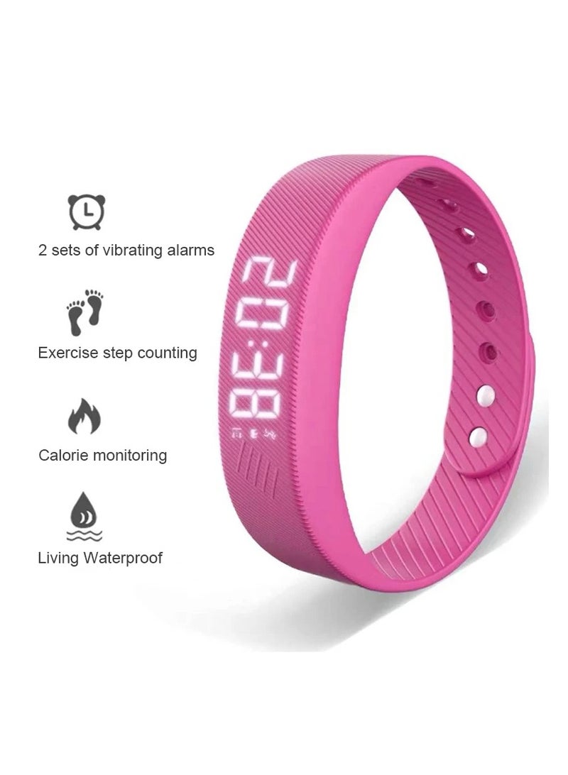 AROAQ Smart Sports Bracelet with Vibrating Alarm Clock, Running Pedometer Bracelet for Male and Female Students  - Image 1