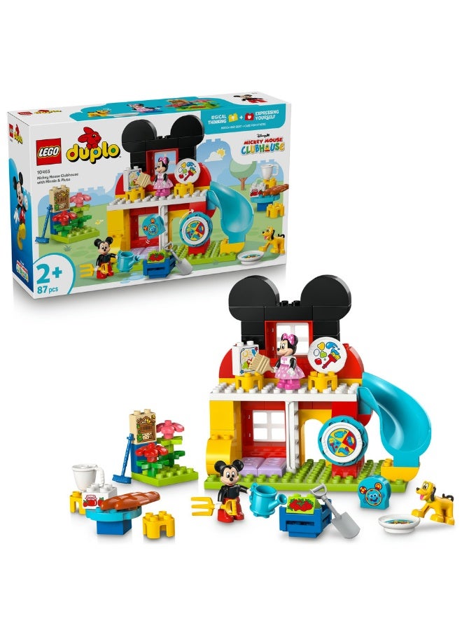 LEGO DUPLO Disney Mickey Mouse Clubhouse with Minnie & Pluto 10465 (Age 2+, 87 Pieces) - Image 1