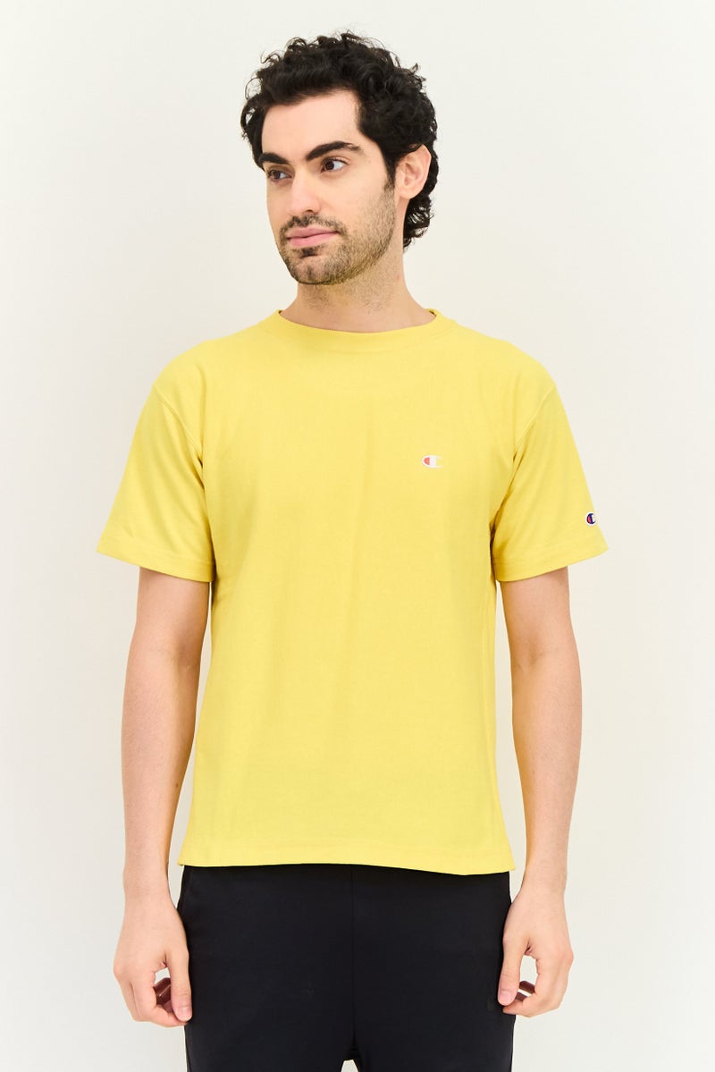 Champion Men Sportswear Fit Short Sleeve Outdoor T-Shirt, Yellow - Image 1