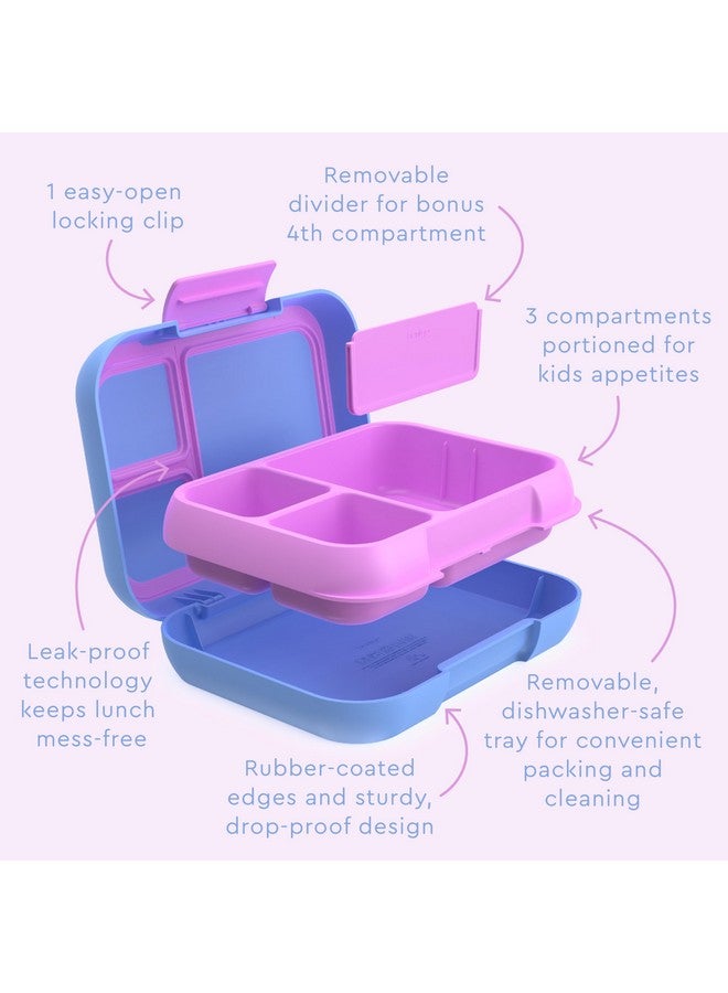 بنتجو Bentgo Pop - علبة غداء مانعة للتسرب مع فاصل قابل للإزالة للأعمار من 8 سنوات فما فوق والمراهقين - سعة 5 أكواب من الطعام؛ 3-4 أقسام؛ آمنة للاستخدام في الميكروويف/غسالة الأطباق؛ ضمان لمدة عامين (أرجواني/وردي) - Image 3