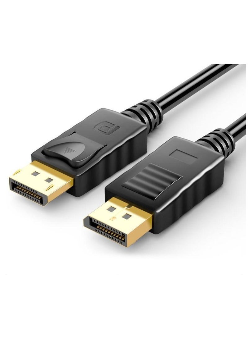 DisplayPort to DisplayPort Cable 1.8M – DP to DP Cable 4K@60Hz Video Cord for Gaming, Laptops, Monitors, Projectors – Support HDR, 2K 144Hz, 1080P 240Hz, Audio & Video Sync, Gold-Plated, Durable PVC – 3D Compatible - Image 2
