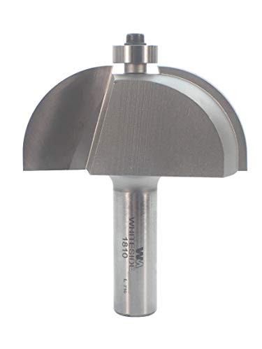 Whiteside Router Bits Whiteside 1810 Cove Router Bit 1 Inch Radius 212 Inch Large Diameter 12 Inch Shank 1 Inch Cutting Length B3 Bearing - Image 1