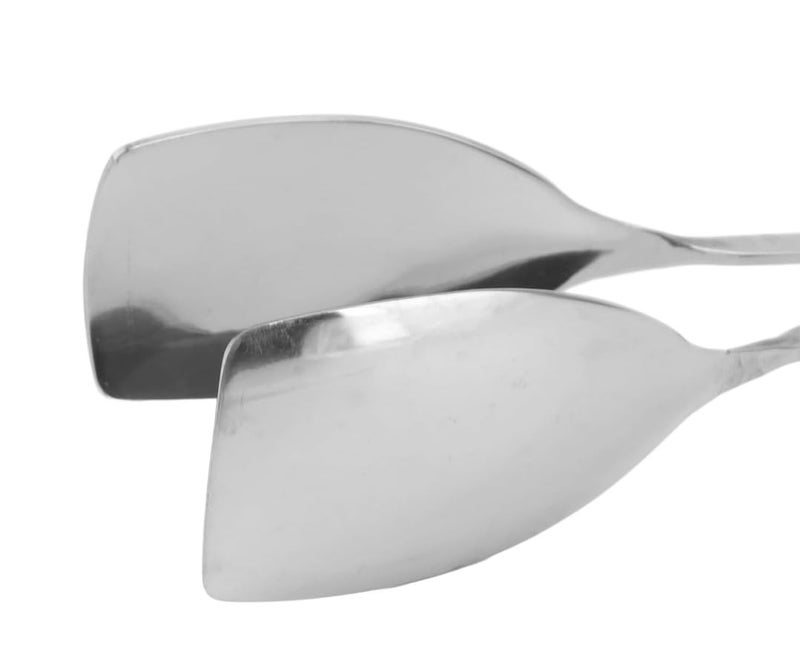 Stainless Steel Pastry Tongs For Serving Desserts And Bakery Scissors Shape Set Of 2 Pieces - Silver - Image 4