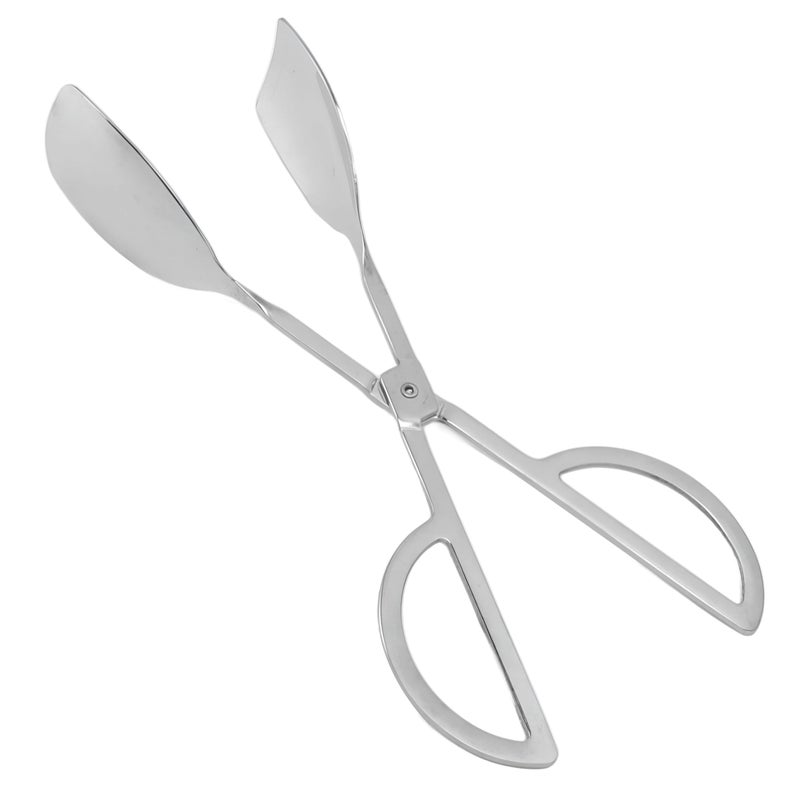 Stainless Steel Pastry Tongs For Serving Desserts And Bakery Scissors Shape Set Of 2 Pieces - Silver - Image 2