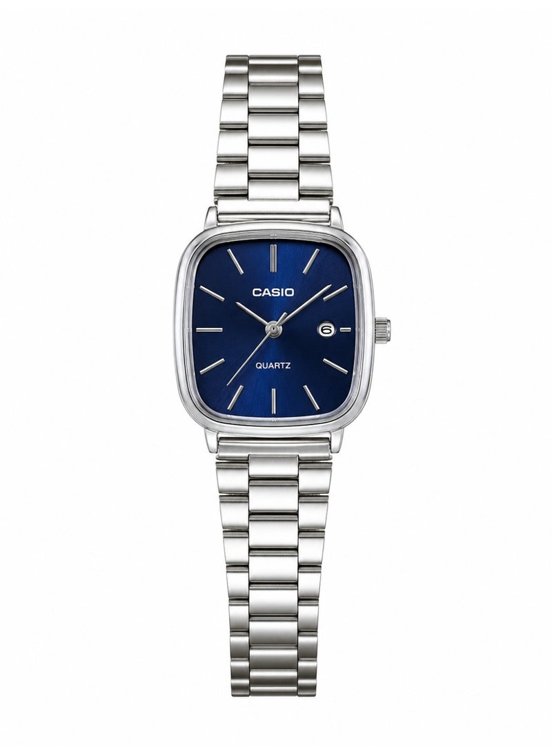 Casio Classic Blue Dial Quartz Analog Watch with Date Display – Stainless Steel Bracelet - Image 1