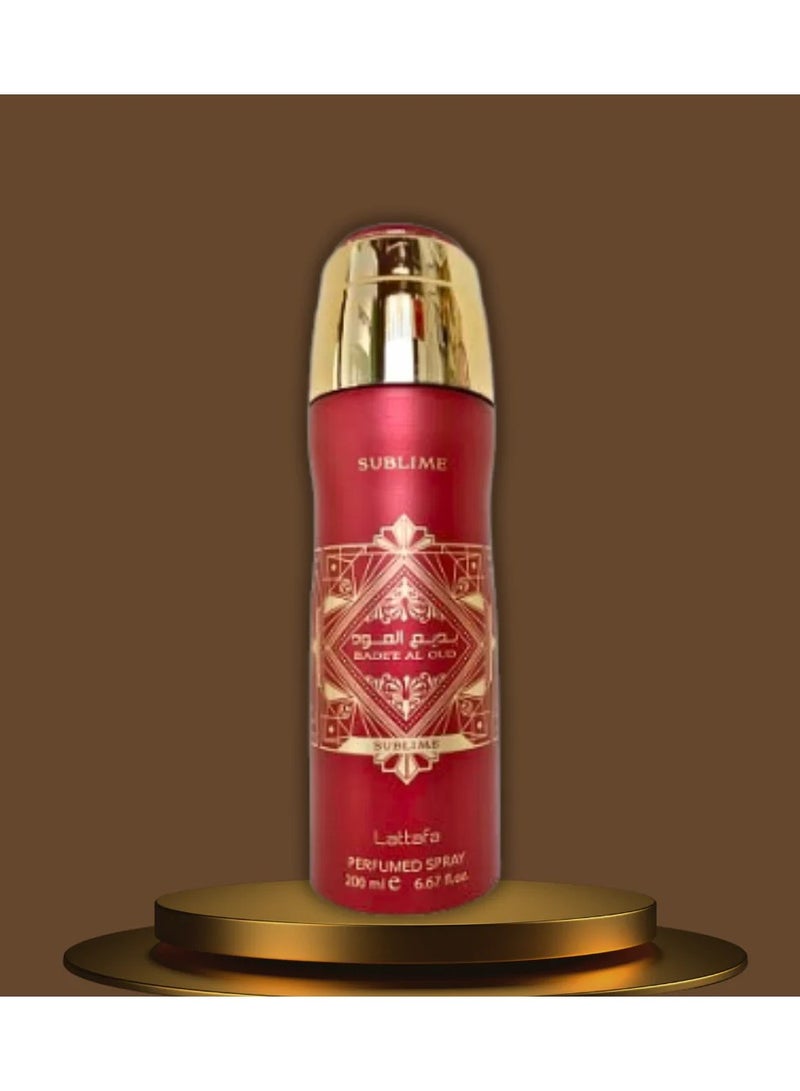 لطافة بديع العود سبراي معطر سبلايم للجنسين، 200 مل - Image 1