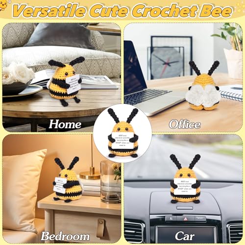 A AIFAMY Graduation Gifts, Positive Bee Funny Crochet Bee with Affirmation Cards - Inspirational Support Gift and Party Decor for Birthday Teacher Women Coworker Friends - Image 5