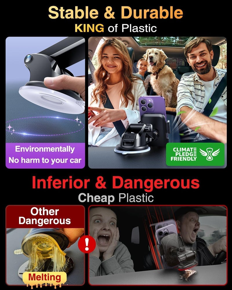 VANMASS Ultimate High-end Max Upgrade Car Phone Holder - Large Phone & Thick Case Friendly - Image 4
