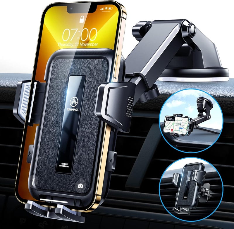 VANMASS Ultimate High-end Max Upgrade Car Phone Holder - Large Phone & Thick Case Friendly - Image 1