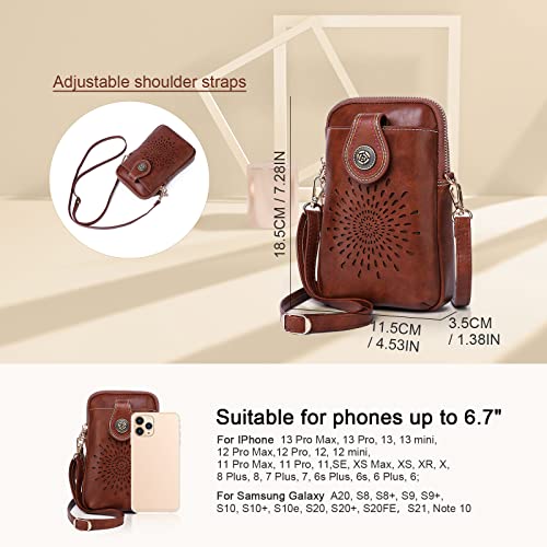 APHISON Mini Cell Phone Purse, PU Leather Small Crossbody Bags for Women, Lightweight Cute Purses with Tassel - Image 3