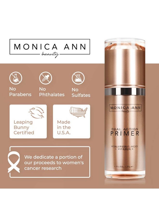 Monica Ann Beauty Monica Ann Beauty Dual-Action Face Primer - 30 mL | Hydrating Makeup Primer With Vitamin C & Hyaluronic Acid | Smoothing Translucent Matte Pore Minimizer | Foundation Primer For Any Skin Tone  - Image 4