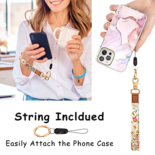 Hsxnam Wrist Lanyard Key Chain, Cute Wristlet Strap Keychain Holder for Women Men Keys ID Badges Phone Airpods, Flower Leaves - Image 4
