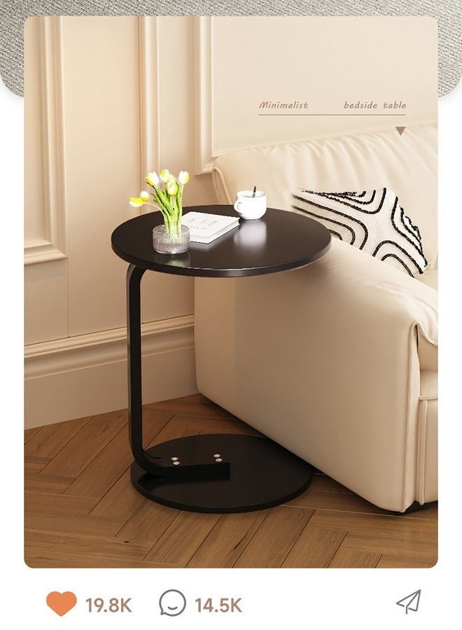 WALALLA Nordic Style Round Coffee Table – Sturdy Sofa Side Table/End Table for Living Room, 40x40x60cm - Image 2