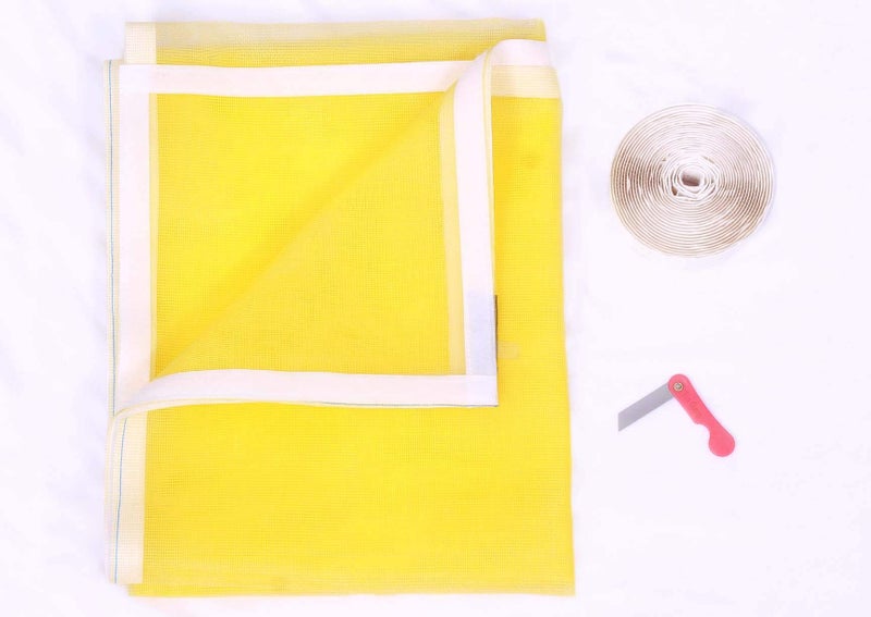 SAI PRASEEDA Mosquito Net for Window with Fiber Glass Mesh 4/10feet(120/300cm) 47/120Inches 1 Year Guarantee Without Stitched (Yellow Color) 200GSM No:78 - Image 4