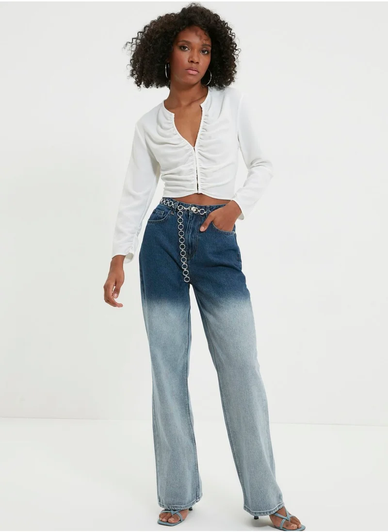 trendyol High Waist Straight Jeans