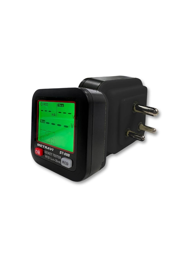 METRAVI Metravi ST09B Socket Polarity and Earth Leakage Tester with large display and colour backlit alarms  - Image 2