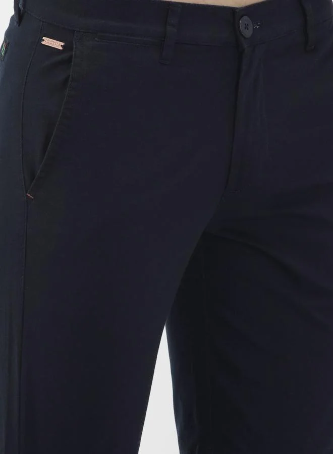 The Indian Garage Co Navy Blue Men Navy Blue Slim Fit Solid Shorts for Men | Best Price UAE