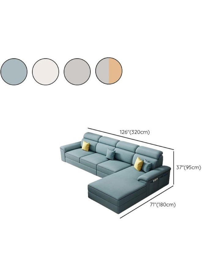 Poppins Home Modern Comfort L-Shape Upholstered Chaise Sofa  - Image 2