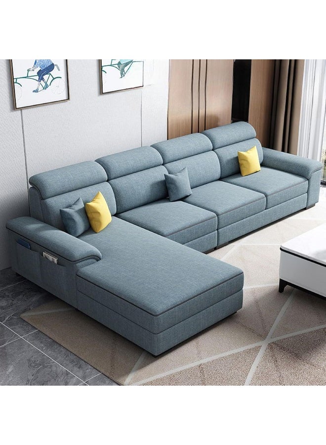 Poppins Home Modern Comfort L-Shape Upholstered Chaise Sofa  - Image 1