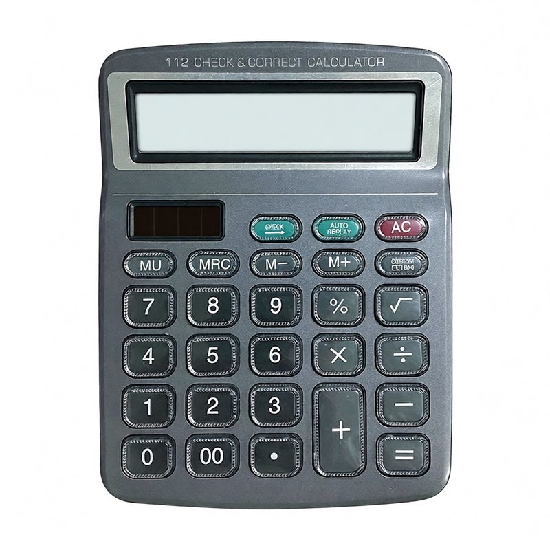 Desktop Calculator 12 Digit Large Solar Power and LCD Display Big Button Calculator Suitable for Office School Home for Kids Students Accountant - Image 1