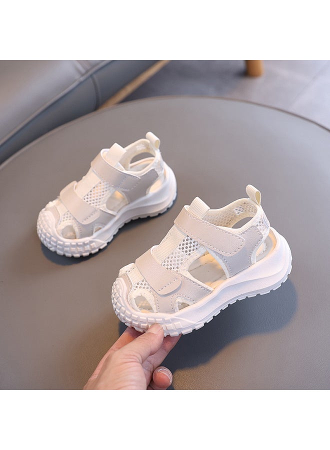Boys Sandals  Summer New Children's Mesh Breathable Sports Shoes Girls Soft Sole Anti-slip Baotou Beach Shoes