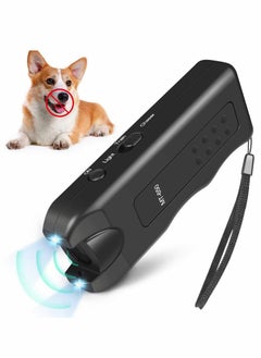 Handheld Dog Repellent, 3 in 1 Anti Barking Device, Ultrasonic Dog Bark Deterrents to Stop Dog Barking and Control Dog Barking with Dual Strobe LED Flashlight for Training Dog