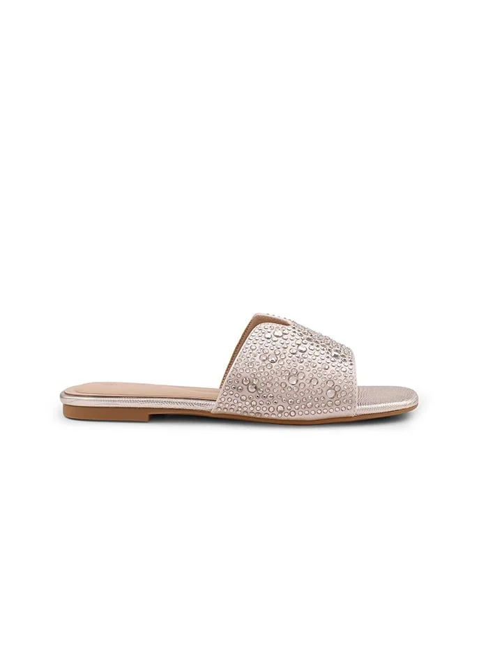 Cuple Cuple Embellished Flat Slides