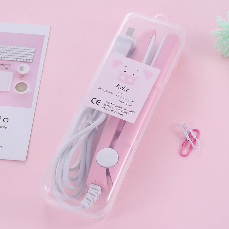 Mini Hair Curling Rod Portable Straight Curling Dual-Purpose Hair Curling Iron Bangs Do Not Hurt Hair Manual Electric Splint Wired Hair Straightener - Image 1