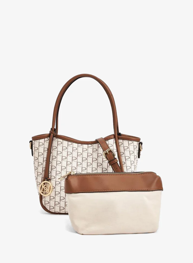 Paprika Printed Tote Bag With Pouch