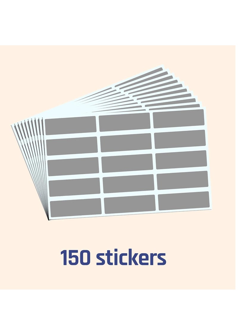 VIUAUAX 150PCS(10Sheets) Scratch Off Stickers Labels - Rectangle, Gray, 48mm x 15mm Self-Adhesive Easy to Peel and Stick for DIY Wedding Party Games Fundraisers Promotions  - Image 3