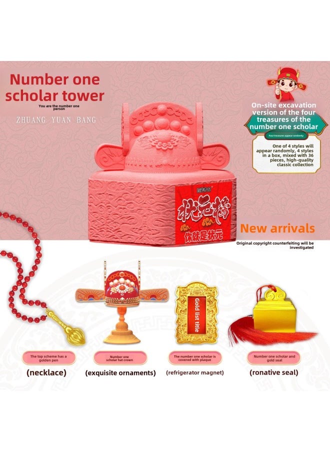 Pinuo Archaeological Excavation Coolomiletty Gem Digging Strawberry Toy Bear Children Treasure Hunting Blind Box Toy Wholesale-Color:[on-site Version] 1 Random Model On The Number One Scholar List (no Tools, No Packaging)  - Image 1