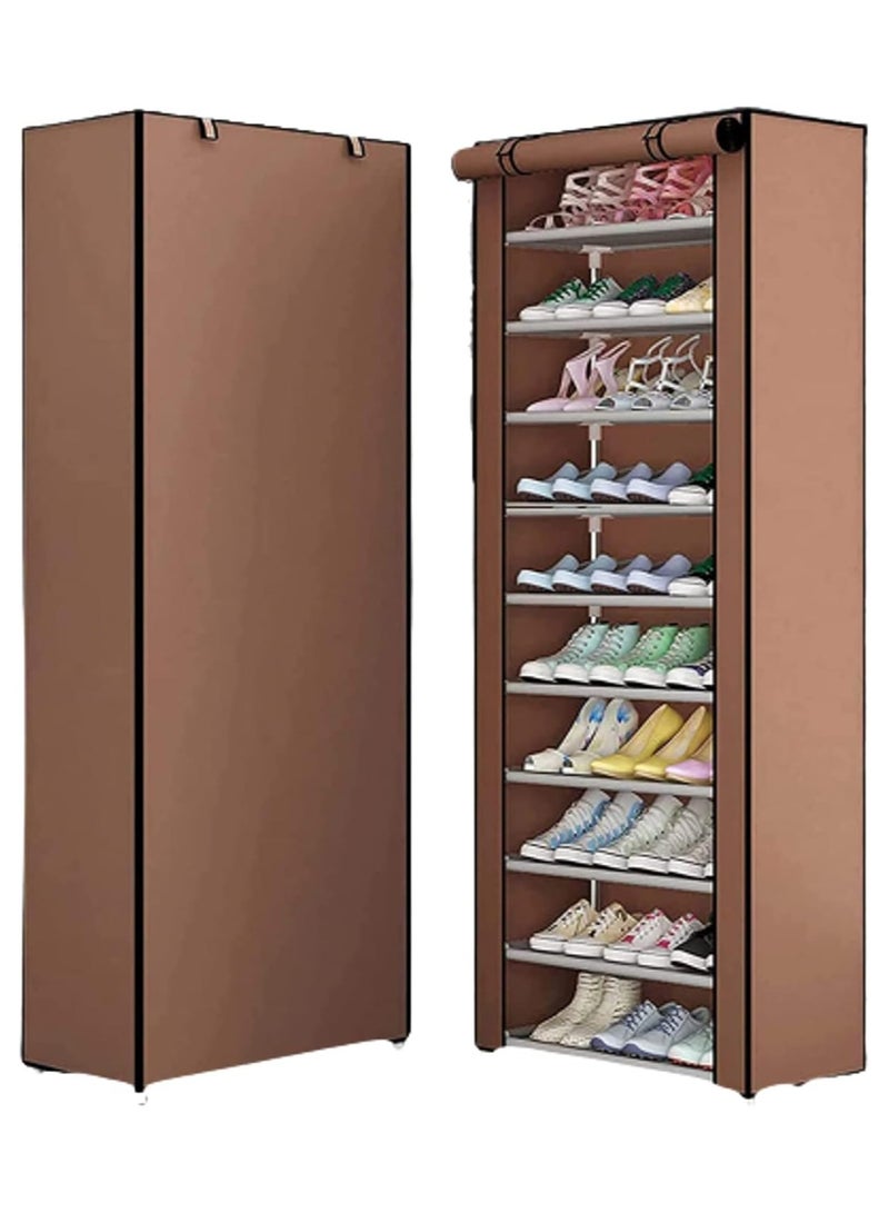DubaiGallery Simple Shoe Cabinet Shoe Dust Cover Folding Creative Home Shoe Rack with Dustproof Closet Storage Organizer - Image 1