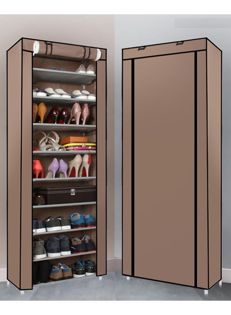 DubaiGallery Simple Shoe Cabinet Shoe Dust Cover Folding Creative Home Shoe Rack with Dustproof Closet Storage Organizer - Image 2