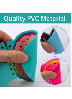 Y&D Spiral Notebook, Cute Cartoon Memo Books Pads PVC Cover Pocket Small Notepad, 3.5" x 5", 50 Sheets / Pad, 5 Pack  - Image 4