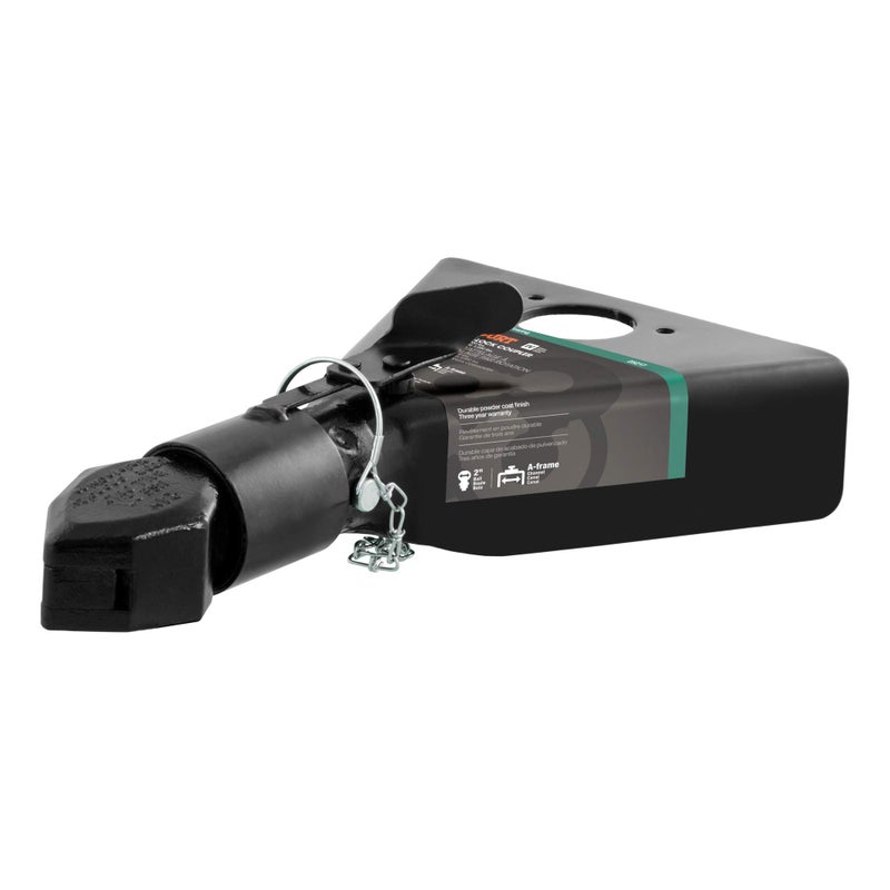 CURT 25217 Black AFrame Trailer Coupler 2Inch Hitch Ball 7000 lbs