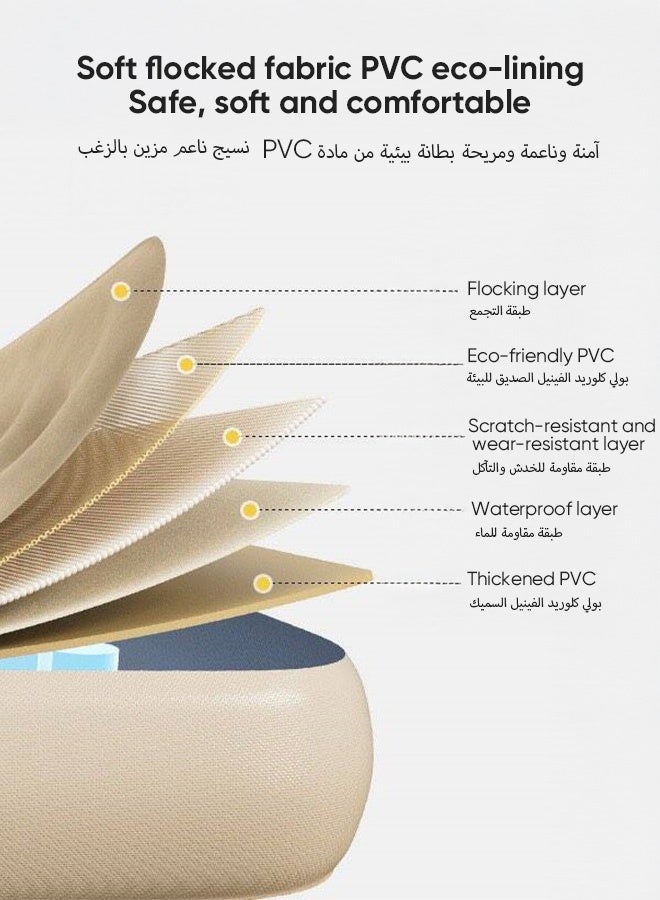 مرتبة هوائية قابلة للنفخ، مرتبة هوائية كبيرة الحجم مع مضخة كهربائية، سرير هوائي قابل للنفخ محمول مع وسائد مسند ظهر ناعمة، مرتبة سرير قابلة للنفخ، مثالية للتخييم والمنزل، 203 سم * 183 سم * 81 سم - Image 2