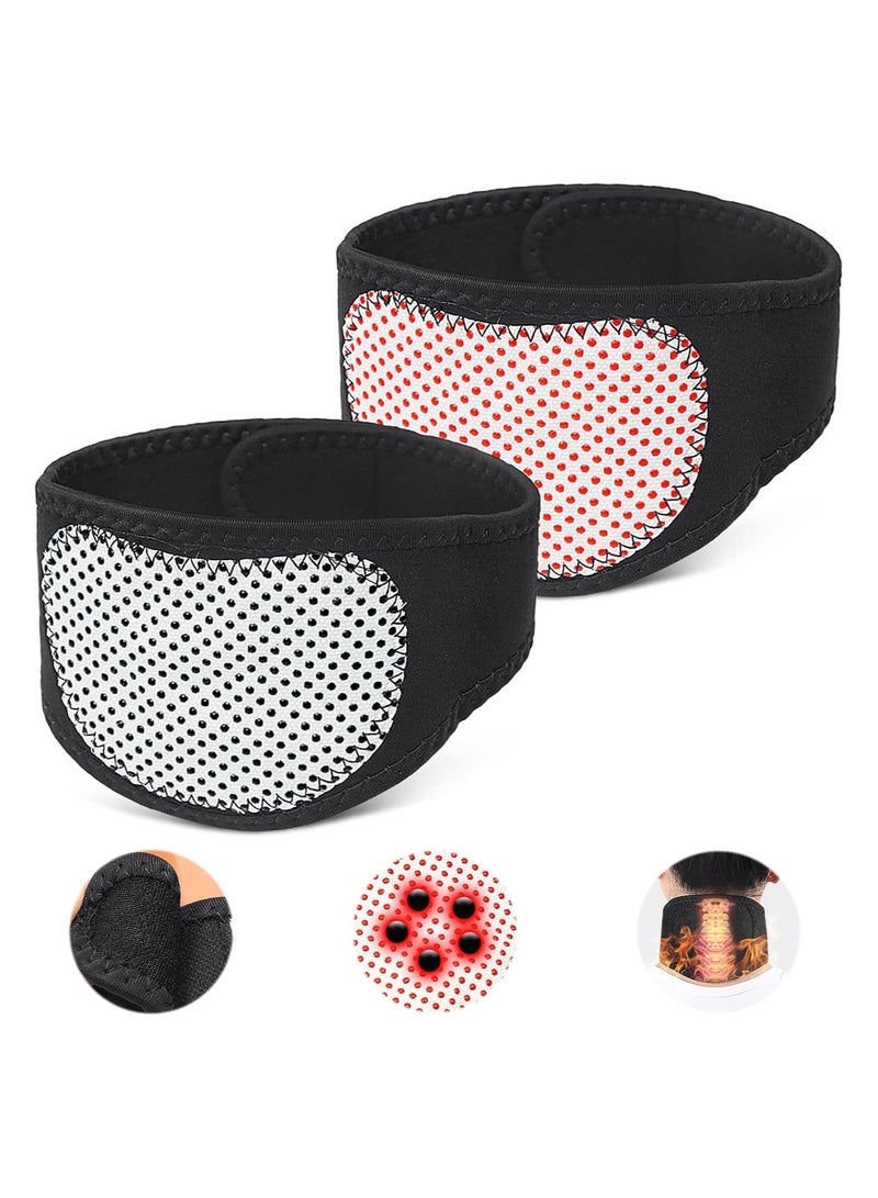 SOLARAE Neck Support Brace Neck Braces for Pain Relief and Bone Relaxer Self Heating Cervical Wrap Suffer Adjustable Warm Neck Guard Protector Acupressure Self-Heating Shaping for Flabby Arms - Image 1