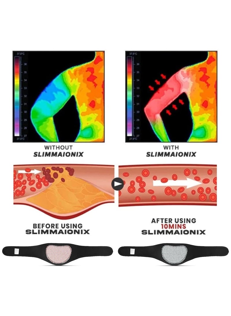 SOLARAE Neck Support Brace Neck Braces for Pain Relief and Bone Relaxer Self Heating Cervical Wrap Suffer Adjustable Warm Neck Guard Protector Acupressure Self-Heating Shaping for Flabby Arms - Image 5