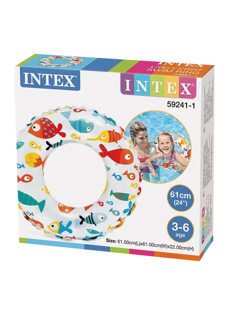 INTEX Lively Print Swim Ring 59241 24inch - Image 1