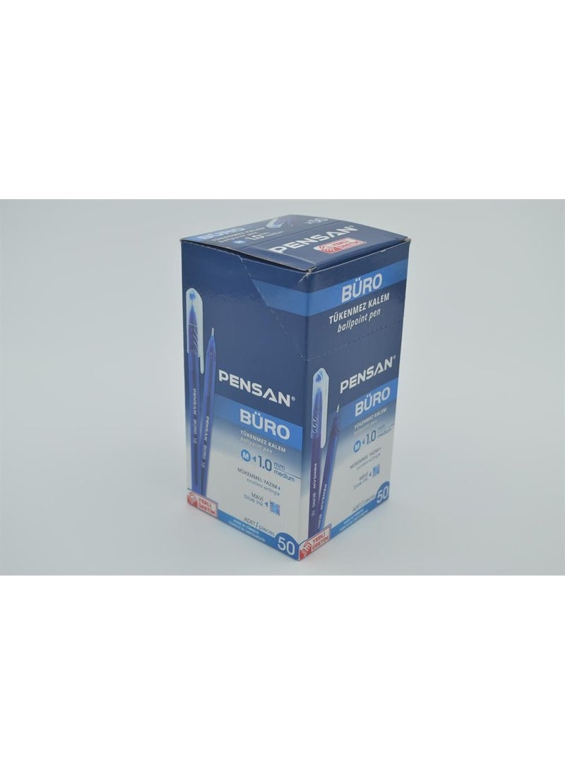 Pensan - Büro Ballpoint Pen 1.0 mm Blue 50pcs - Image 1