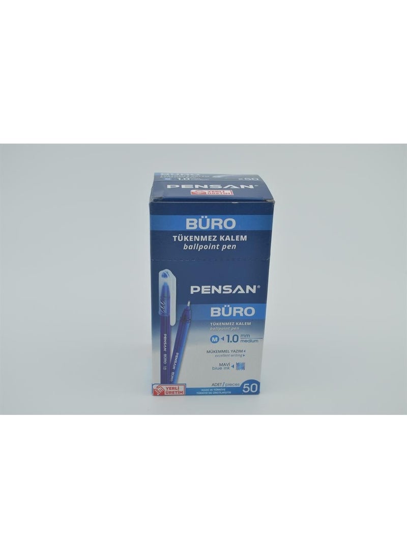 Pensan - Büro Ballpoint Pen 1.0 mm Blue 50pcs - Image 1