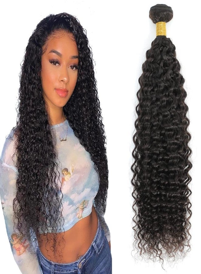 hengya 12A Kinky Curly Bundles Human Hair 10Inch 1 Bundle Curly Human Hair 100% Unprocessed Virgin Remy Curly Human Hair Extensions (10 Natural Black) - Image 1