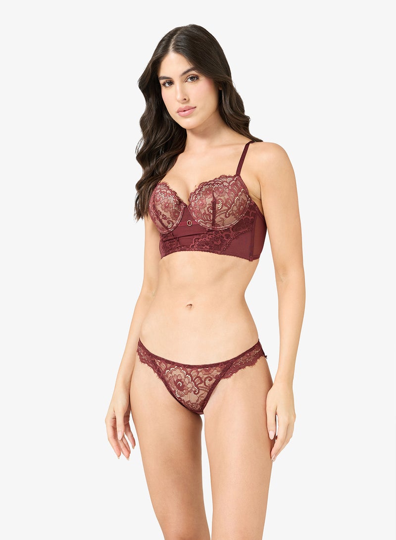 Ginger Lace Detail Bralette & Brief Set - Image 5