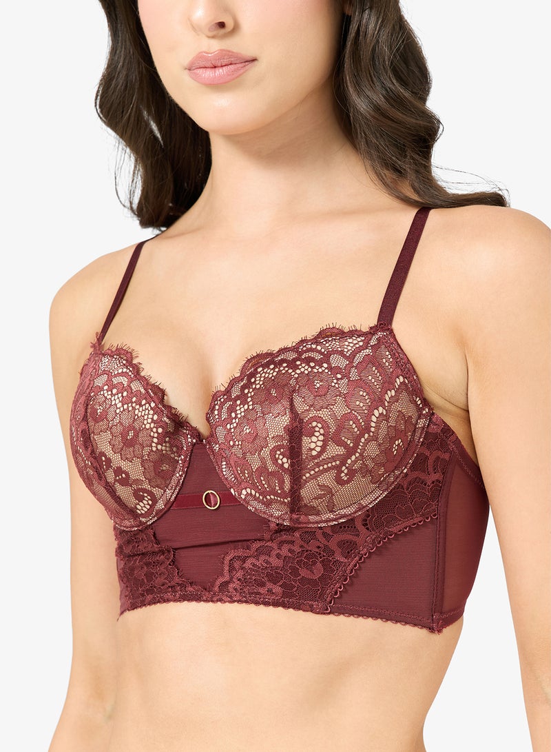Ginger Lace Detail Bralette & Brief Set - Image 2