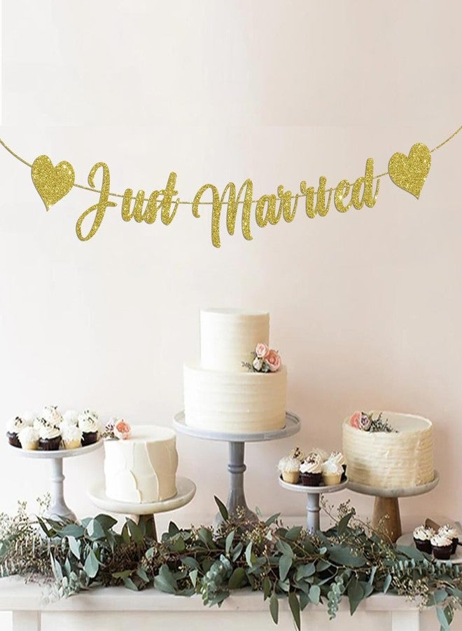 Oarkive Just Married Banner - Congratulations Sign for Wedding Reception & Decor, Outdoor & Car Decorations - Image 2