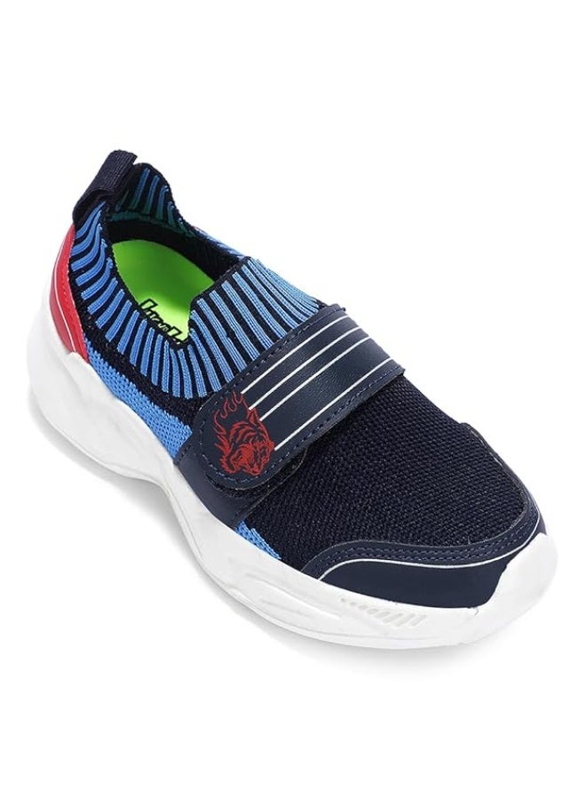 Liberty Lucy & Luke TREND-K5K Walking Shoes for Kids – Navy Blue Sports Sneakers | Elastic Slip-On Kids Shoes | Lightweight & Stylish Footwear - Image 1