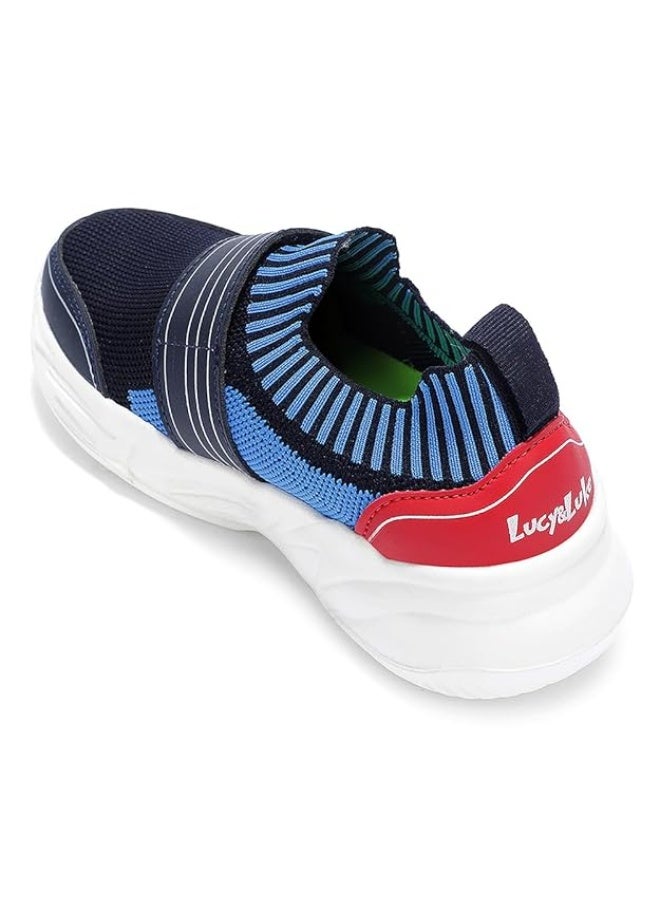 Liberty Lucy & Luke TREND-K5K Walking Shoes for Kids – Navy Blue Sports Sneakers | Elastic Slip-On Kids Shoes | Lightweight & Stylish Footwear - Image 4