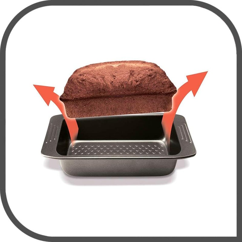 T-fal TEFAL Baking Tray | Easy Grip Square Cake 21 x 21cm | Carbon Steel | Easy Handling | Large Handles | Non-Stick Coating | Easy Release | Easy Cleaning | Dark Grey | 2 Years Warranty | J1625245 - Image 3