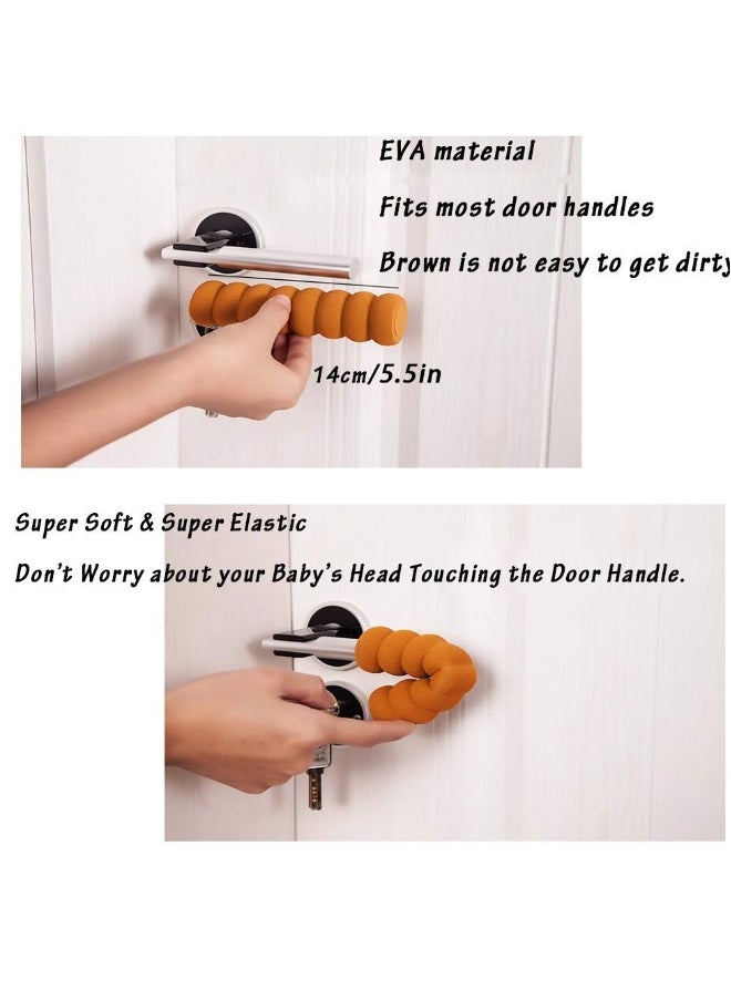 Generic Wall Protector Door Mat+Soft Sponge Door Knob, Anti-Collision Door Handle, Door Stopper Rubber Door Stopper Bumpers with Self Adhesive 3M Sticker for Door, Refrigerator, Cabinets (Random Color)  - Image 4
