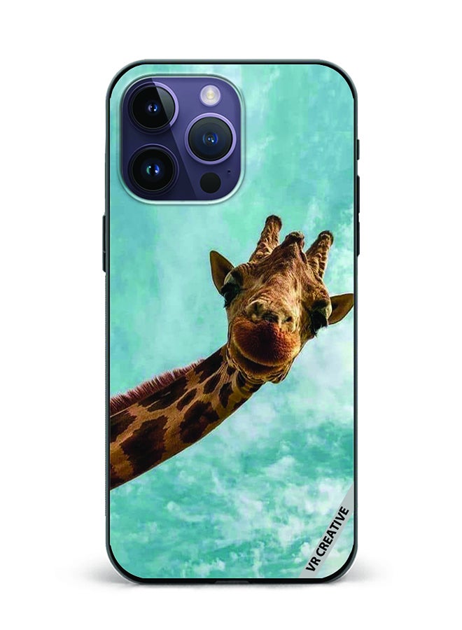 VR CREATIVE Protective Case Cover For Apple iPhone 15 Pro Giraffe Design Multicolour - Image 1